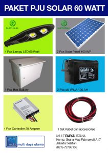 Paket PJU Solar Panel 60 Watt